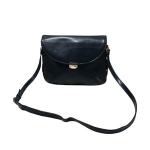 Holt Renfrew Navy Blue Leather Vintage Crossbody / Shoulder Bag